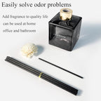 Reed Diffuser Set, 6.1 oz (180 ml) Tropical Fruit Scented Diffuser with Sticks Long-Lasting Home Fragrance Reed Diffuser for Home Room Office Bathroom Shelf Decor