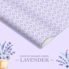 SCENTORINI 15 Sheets Drawer Liners for Dresser Lavender Scented Drawer Liners Drawer Paper Liner 14.3x19.5 Inch Sheets Scented Paper Sheets for Closet Drawers (Lavender)