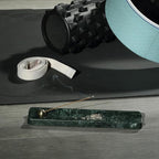 Koville Luxury Natural Indian Marble Incense Holder, Incense Holders for Sticks, Incense Burner Holder, Ideal for Meditation and Relaxing, Easy to Clean(Indian Green)