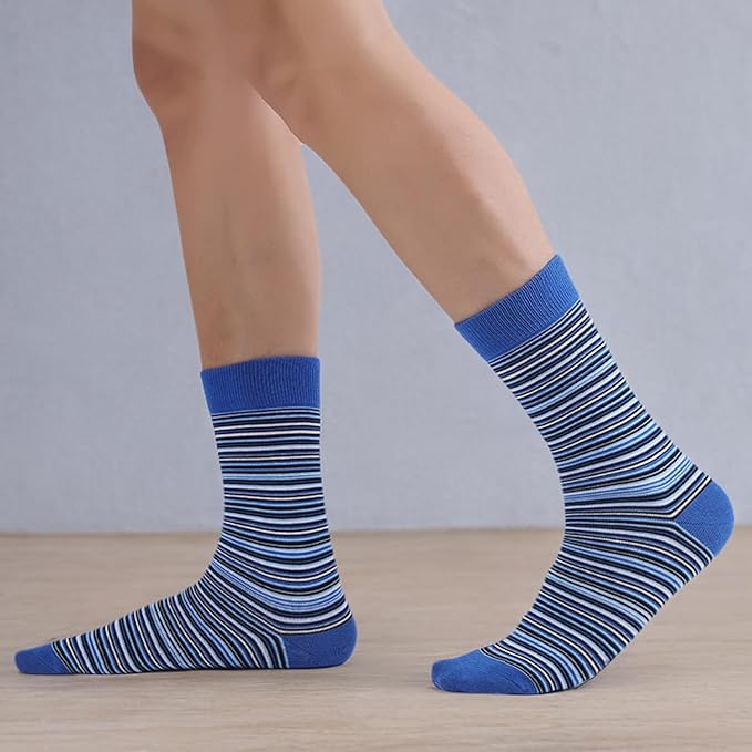 DRASEX Men's Dress Socks Funky Colorful Pattern Cotton Novelty Casual Crew Socks