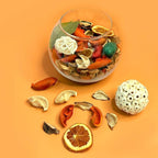 Qingbei Rina Fall Potpourri Bags,Citrus Orange Scented Potpourri Bowl Filler,Thanksgiving Decorative Dried Flower,Home Fragrance Farmhouse Harvest Vase Decor,10oz