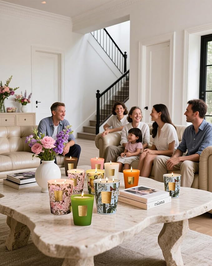 M&SENSE Sage Citrus Scented Natural Soy Wax Candle, 14.1oz 60 Hours Long Lasting Slow Burning Candles for Home Decor, Aromatherapy Candle for Stress Relief