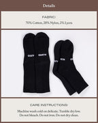 Cozy Earth Essential Calf Socks for Women and Men – Soft Mercerized Cotton Crew Socks 2-Pack Set – Heel & Arch Support