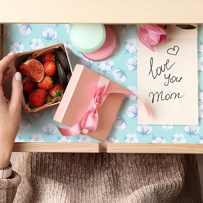 SCENTORINI Cotton Scented Drawer Liners, 6 Sheets Fragrant Paper Liners Non-Adhesive Paper Sheets for Home Closet, Dresser Drawers, Gift for Valentines Day Decor