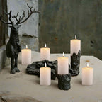 Housecret 25 Pack 2" D x 3" H (20 Hour Burn Time) White Unscented Pillar Votive Candles, Hand Poured Wax Candle Ideal Gifts for Weddings Birthdays Christmas Holidays Party