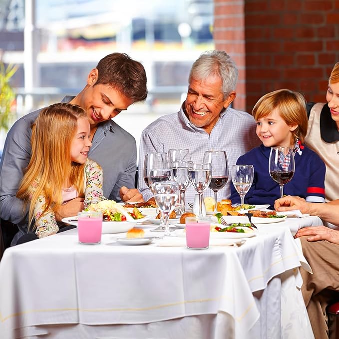 20 Packs Unscented Christmas Advent Votive Candles in Glass, Small Natural Soy Wax Colored Candles with 20pcs Stickers of Hope, Peace, Joy and Love - 5 Pink and 15 Purple