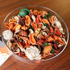 Qingbei Rina Fall Potpourri,Orange Scented Potpourri Bowl Filler, Thanksgiving Decorative Dried Flowers,Vase Filler,Home Fragrance Perfume,10 Oz,(Citrus)