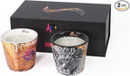 Golden Sahara 2 Piece Ceramic Candle Gift Set