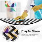 Drawer and Shelf Liner, Non-Slip Kitchen Cabinet Liners Non-Adhesive Thick Strong Grip Waterproof Washable Mats Protect Dresser Shelves Cupboard Bathroom Cabinets, Chevron, 18 in X 20 FT