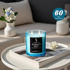 Summer's Night Scented Candle, 2-Wick Luxury Soy Wax Candle, 9 oz Aromatherapy Candle Home Fragrance Candles Gift