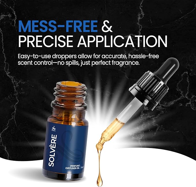 Solvère Perfume Inspired Diffuser Oil | Perfume Oil Diffuser Refill | 10ml Essential Oil for Diffusers | Versatile and Mess-Free | Essential Oil Refill by Perfa