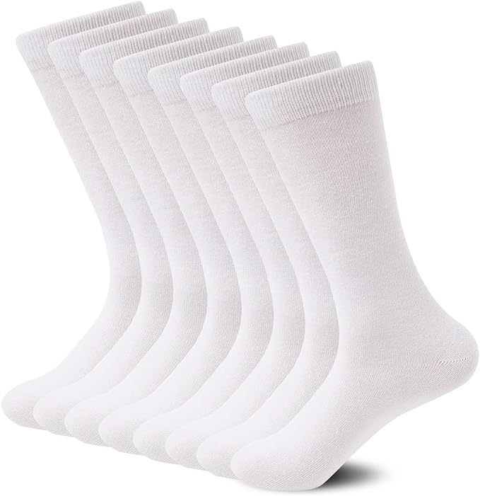 Sock Amazing Unisex Bamboo Rayon Socks Super Soft Black Crew Socks 8 Pack