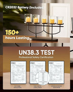 Homemory 24Pack Timer Flameless LED Votive Candles, Long Lasting Battery Operated Tea Light with Timers, 6 Hours On and 18 Hours Off Cycle Automatically for Wedding, Table Decorations (Ivory Base)