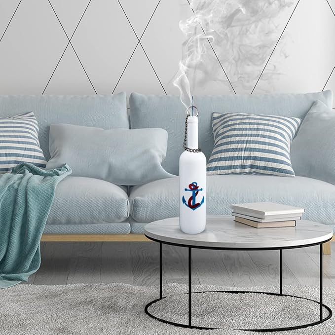 Sermo Marine Series Glass Smoking Bottle Incense Holder Burner (Anchor)