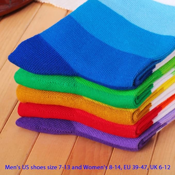 DRASEX Men's Dress Socks Funky Colorful Pattern Cotton Novelty Casual Crew Socks