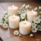 Hosley Set of 144 Unscented White Votive Candles – Bulk Pack, Clean-Burning, Long-Lasting 10-12 Hour Burn Time – Ideal for Weddings, Home Décor, Spa, and Events