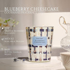 HomeLights Scented Candles for Women & Men, 34oz Candle Jars Aromatherapy 3-Wick Candle, Ideal for Rustic Modern Home Decor and Gifts, Blueberry Cheesecake