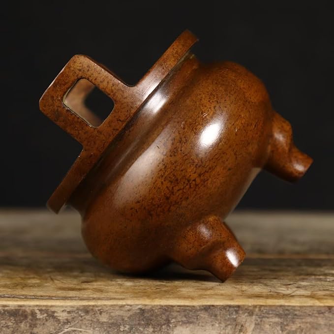 Brass Incense Burner Chinese Traditional Incense Burner Kit Zen Copper Incense Burner Office Home Yoga Room Sandalwood Burner Decoration Censer