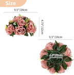 NUPTIO Artificial Flower Centrepieces for Tables - 6 Pcs Dusty Rose Fake Flowers Roses Balls 9.5in Diameter - Silk Faux Rose Arrangement for Wedding Party Centerpiece Table Decorations