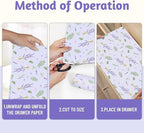 SCENTORINI Shelf Liners for Kitchen Cabinets Non-Adhesive, Lavender Scented Drawer Liners, 14.3 x 19.6 Inch 6 Sheets, for Dresser Bedroom Shelf Closet