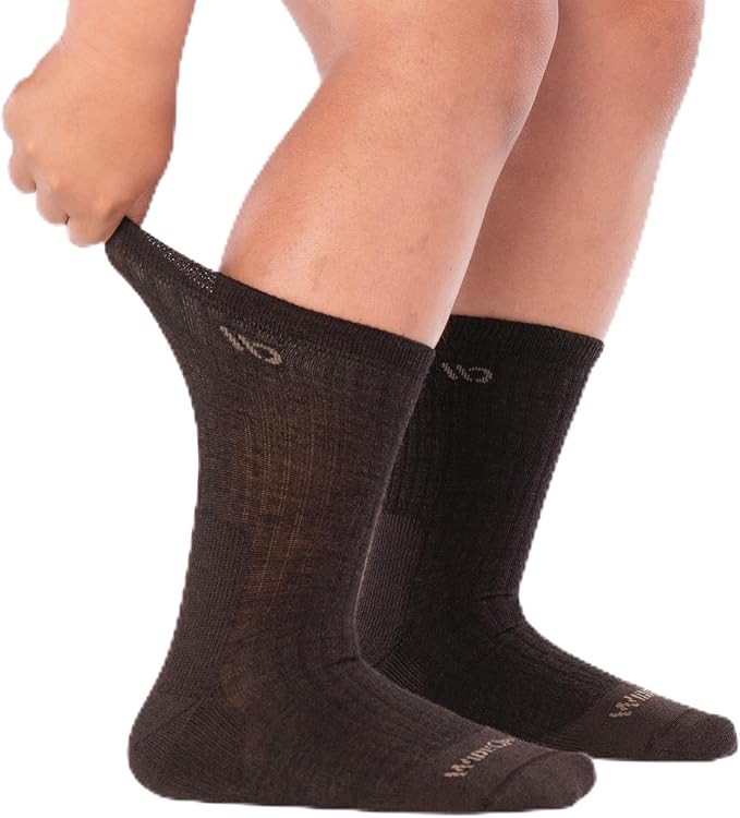 Wide Open Micro Crew Men's Socks - Merino Wool Socks for Men, Everyday Wide, Crew for Wide Feet (Style 9001)