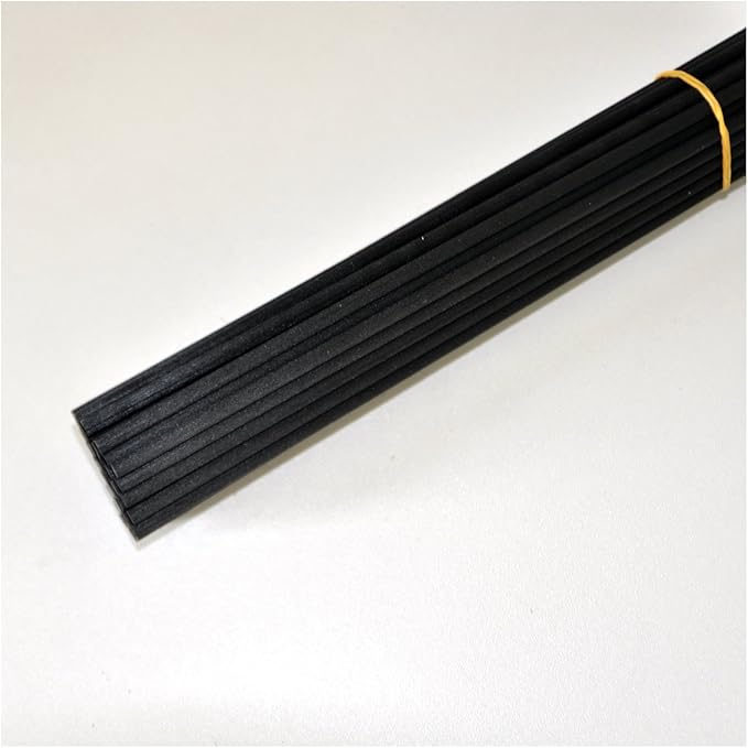 50 Pieces Fiber Reed Diffuser Replacement Refill Sticks for Aroma Fragrance (Black, 12" x4mm)