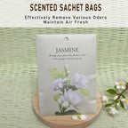 Jasmine Scented Sachet Bags - 12 Pack Home & Car Freshener, Odor Eliminator for Closets, Rooms, Drawers, Wardrobes, Toilets, Long - Lasting 360 - Day Fragrance