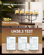 Homemory 12Pack Timer Flameless LED Votive Candles, Long Lasting Battery Operated Tea Light with Timers, 6 Hours On and 18 Hours Off Cycle Automatically for Wedding,Table Decorations (Ivory Base)