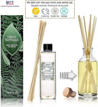 Urban Naturals Reed Diffuser Oil Refill Winter Eucalyptus, Crisp Eucalyptus, Mint, Spruce, Cedar, Essential Oils, 4 oz + Free Reed Sticks, Made in The USA