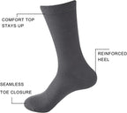 Sock Amazing Unisex Bamboo Rayon Socks Super Soft Black Crew Socks 8 Pack