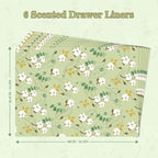 SCENTORINI Drawer Liners for Dresser, Clean Cotton Scented Drawer Liners, Drawer Liner for Dresser Bedroom Shelf Closet, 6 Sheet