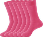 J-BOX Men's Cotton Crew Socks-Wicking Black Dress Socks, Anti-Odor&Breathable for Business/Casual, Size 6-15