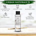 Urban Naturals Reed Diffuser Oil Refill, Sandalwood & Eucalyptus Diffuser Oils with Musk, Herbal Woods, 4 oz + Free Reed Sticks, Made in The USA