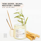 Scented Soy Wax Candle for Home with Hints of Nag Champa, Sandalwood, and Essential Oils, Soy Candles Non Toxic, Aromatherapy Candles, 16oz, 60 Hours Burn Time, Calm Scent