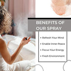 Benatu Jasmine Lemongrass Essential Oil Blend Spray for Body and Hair, Multi-Use Natural Scent Aromatherapy Room Mist for Pillow, Linen, Bedding, Fabric, Car 4 fl oz