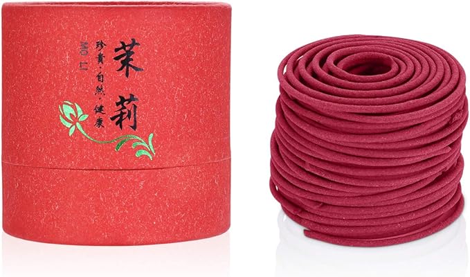 Spiral Incense Jasmine,24pcs 2HR Coils for Burner Incense