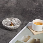 Koville Natural Marble Incense Holder, Incense Holder for Sticks with 9 Holes, Handmade Incense Burner Ash Catcher for Meditation Yoga SPA, Balsam Fir/Palo Santo/Sage/Cone (Gris Lido)