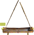 Traditional Handmade Incense Holder for Sticks and Cones | 100% Pure Copper & Brass Incense Burner | Buddhha & Buddhist Text | Stand Holds 6 Sticks & 6 Cones | Effective Ash Catcher