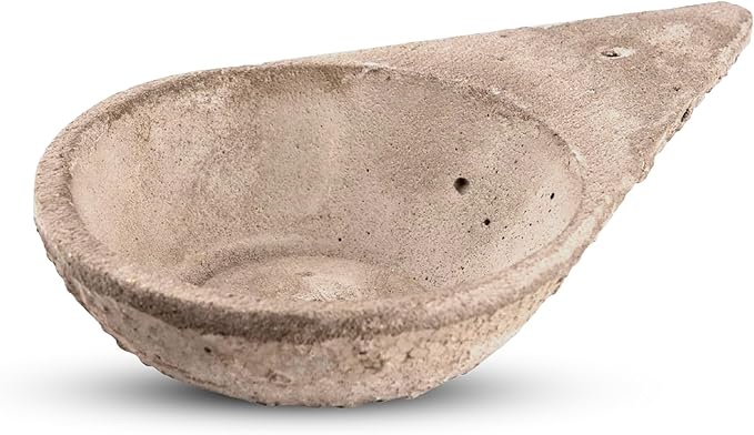 Incense Burner, Triangular Sahumador - Hand-Carved Cement Incense Holder, Ash Catcher for Sticks, Cones, Bombs & Smudges - 1 Piece, Perfect for Smudging, Yoga, and Meditation Accessories