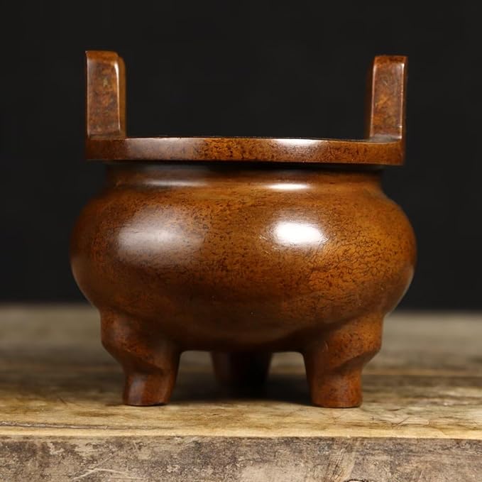 Brass Incense Burner Chinese Traditional Incense Burner Kit Zen Copper Incense Burner Office Home Yoga Room Sandalwood Burner Decoration Censer