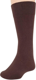 7BigStars Mens Dress Socks – 6 Pairs Crew, Soft Stay Up, Cotton Comfort for Business, Office, Big and Tall, Breathable