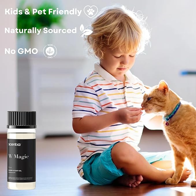 W Magic Hotel Diffuser Oil Inspired by 5-Star Hotel - 50 mL 1.69 fl oz - Fragrance Oil Blend Bergamot, Lemongrass & Jasmine for Aromatherapy Diffusers and Humidifiers