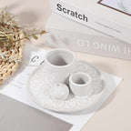 uxcell Incense Burner, 4 in 1 Ceramic Incense Holder Santo Holder Ash Catcher & Candle Holder Decorative Bowl for Meditation Stick Aromatherapy Yoga, White