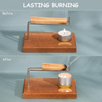 ZenBless Palo Santo and Sage Holder Natural Wood Incense Burner Holder for Palo Santo & Sage Smudge Sticks, Lasting Burning Sage Holder for Burning Bowl, Ideal for Spiritual Meditation Gift