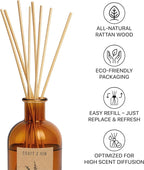 Craft & Kin Reed Diffuser Sticks – 3 Pack of 8 Natural Rattan Sticks per Pouch – Home Fragrance Refill, Eco-Friendly Reed Replacement for Essential Oil Diffusers