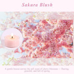 Scented Tea Lights Candles, Sakura Blush, 16 Pack – Soft Pink Scented Tealight Candles– 100% Palm Wax – 6 Hour Burn Time Aromatherapy Tea Light Votive Candle for Spring Decor, Bath, Romance
