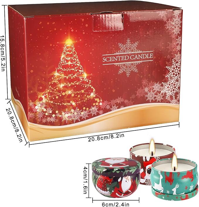 36 Pack Christmas Scented Candles Gift Set 2.5oz Strong Fragrance jar Candles Natural Soy Wax Candles Portable Travel Tin Jar Candles Gifts for Home Scented Decoration Birthday Valentine'sDay