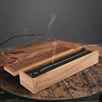 Incense Hoder Burner, Wooden Incense Storage Box for Sticks, Incense Stick Stand Burner Ash Catcher Tray for Meditation Yoga Spa Room Decor