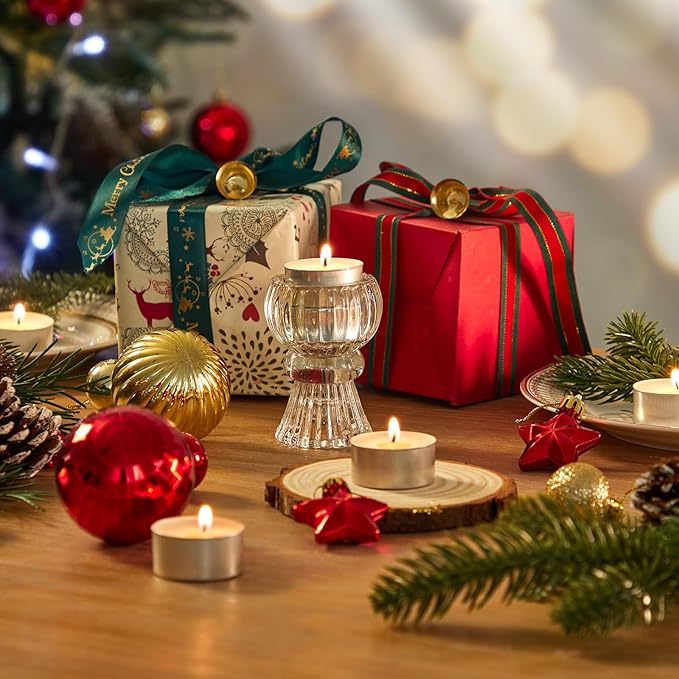 Unscented Tea Lights Candles 240 Pack, 8 Hours Long Burning,White Tea Candles Bulk, Bright Burn with Palm Wax,Smokeless Tealight Candles for Wedding,Centerpiece,Christmas Lights,Home Decorative