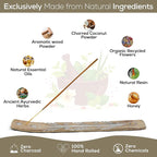 Satya White Sage Incense Sticks 250 gmx 4 Pack (1000 gm), Satya BNG (Bangalore) Insenses with Raajsee Incense Holder Bundle, Satya Nagchampa Natural Incense